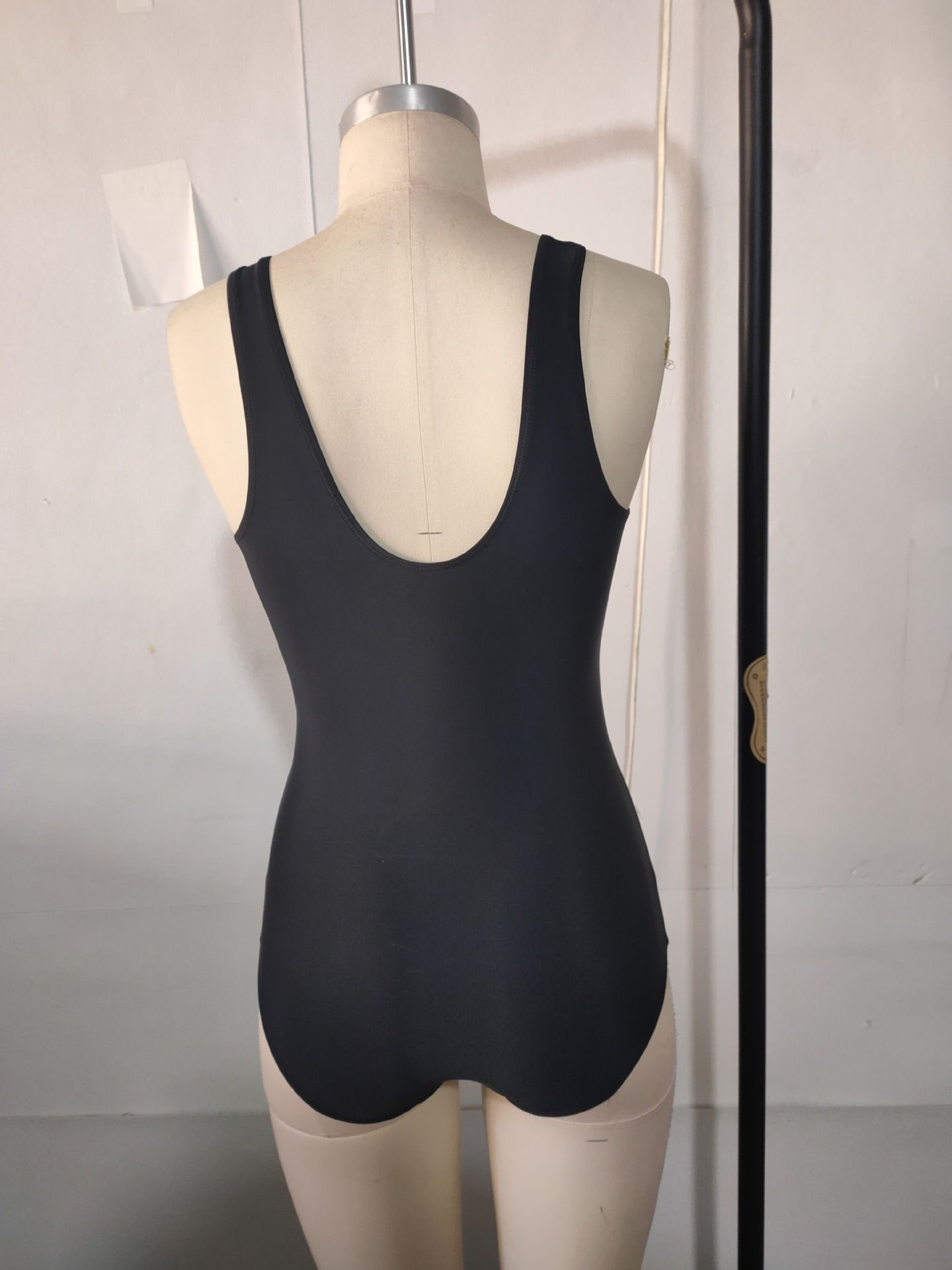 (image for) Women Leopard Print Spliced One Piece Swimsuit, Sleeveless Athletic Competitive Training Bathing Suit