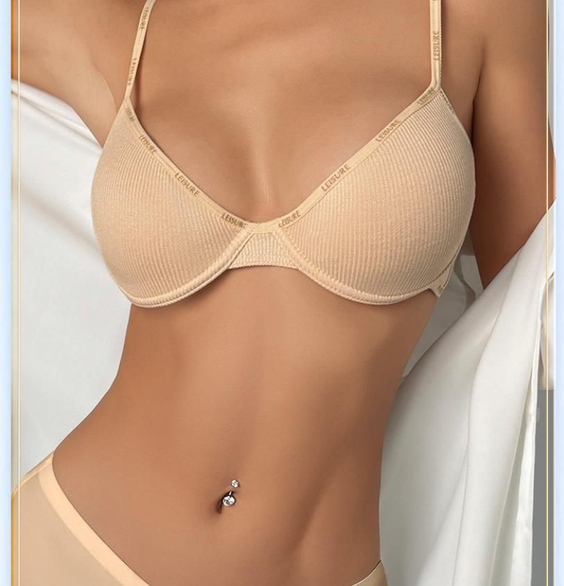(image for) Women's Front Closure Racerback Push-Up Bra 3/4 Cup Thin Top Thick Bottom Seamless Wire-Free Side Support Back Smoothing Everyday Bralette