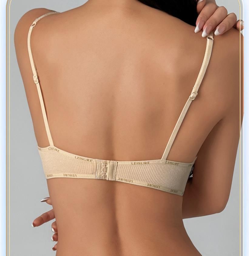 (image for) Women's Front Closure Racerback Push-Up Bra 3/4 Cup Thin Top Thick Bottom Seamless Wire-Free Side Support Back Smoothing Everyday Bralette
