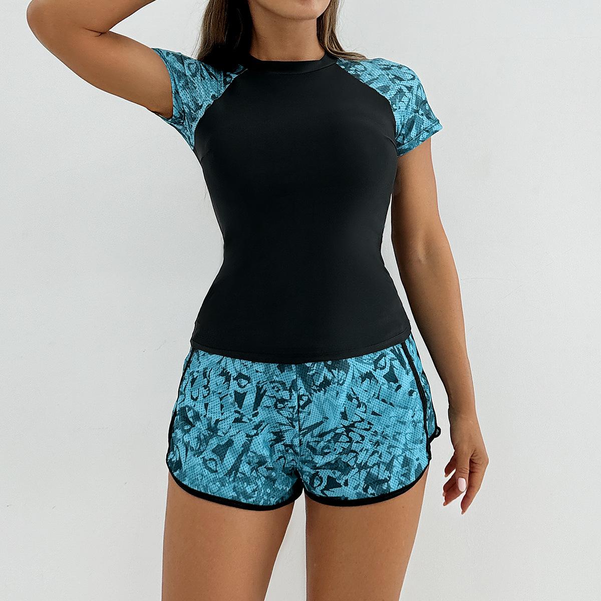 Printed Tankini Women Two Piece Swim Set Sexy Sport Bathing Suit For Beach