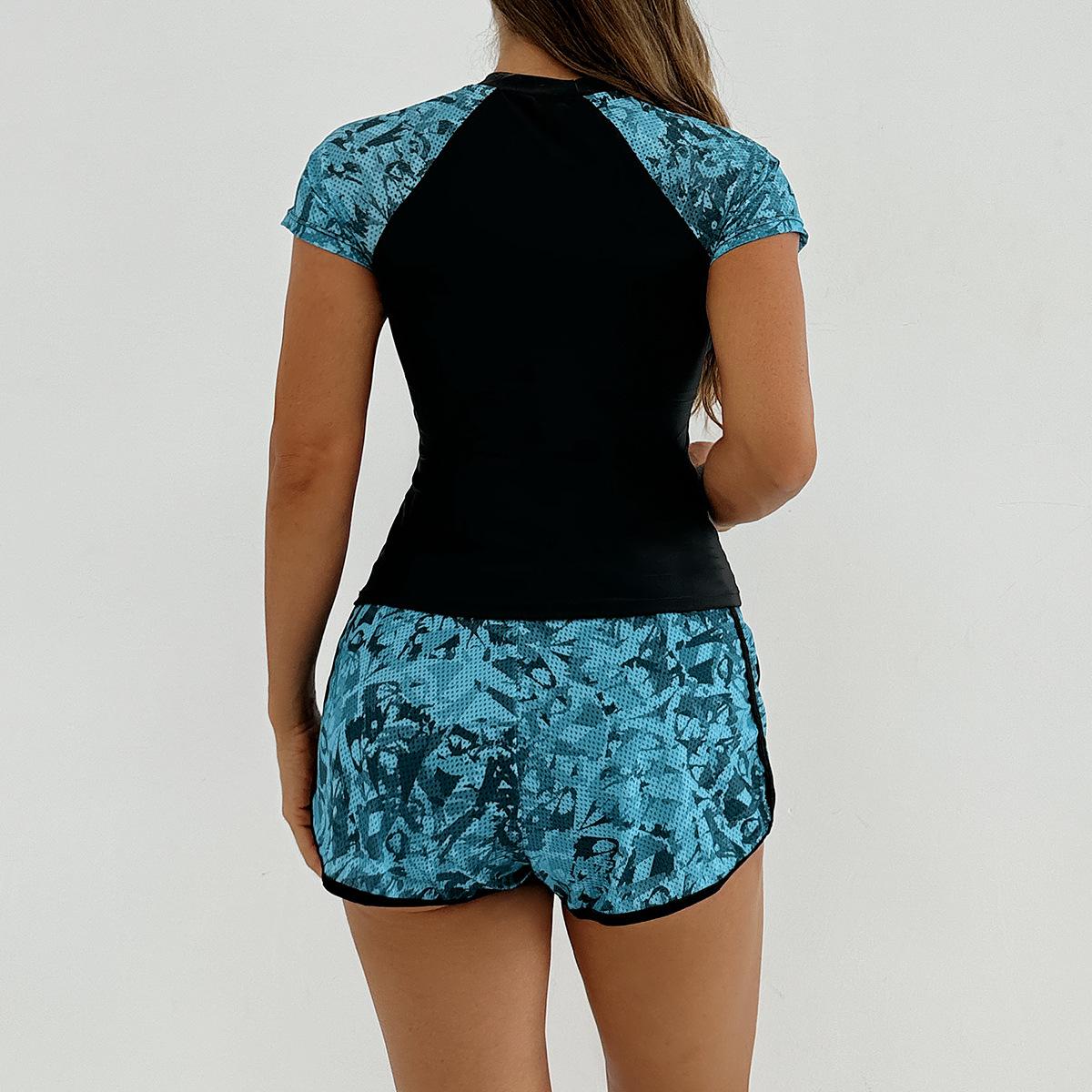 Printed Tankini Women Two Piece Swim Set Sexy Sport Bathing Suit For Beach