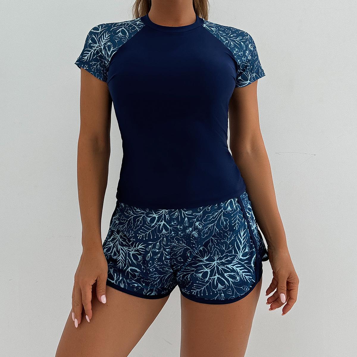 Printed Tankini Women Two Piece Swim Set Sexy Sport Bathing Suit For Beach