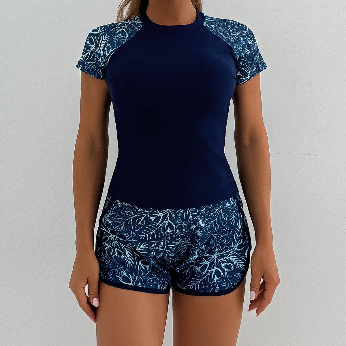 Printed Tankini Women Two Piece Swim Set Sexy Sport Bathing Suit For Beach