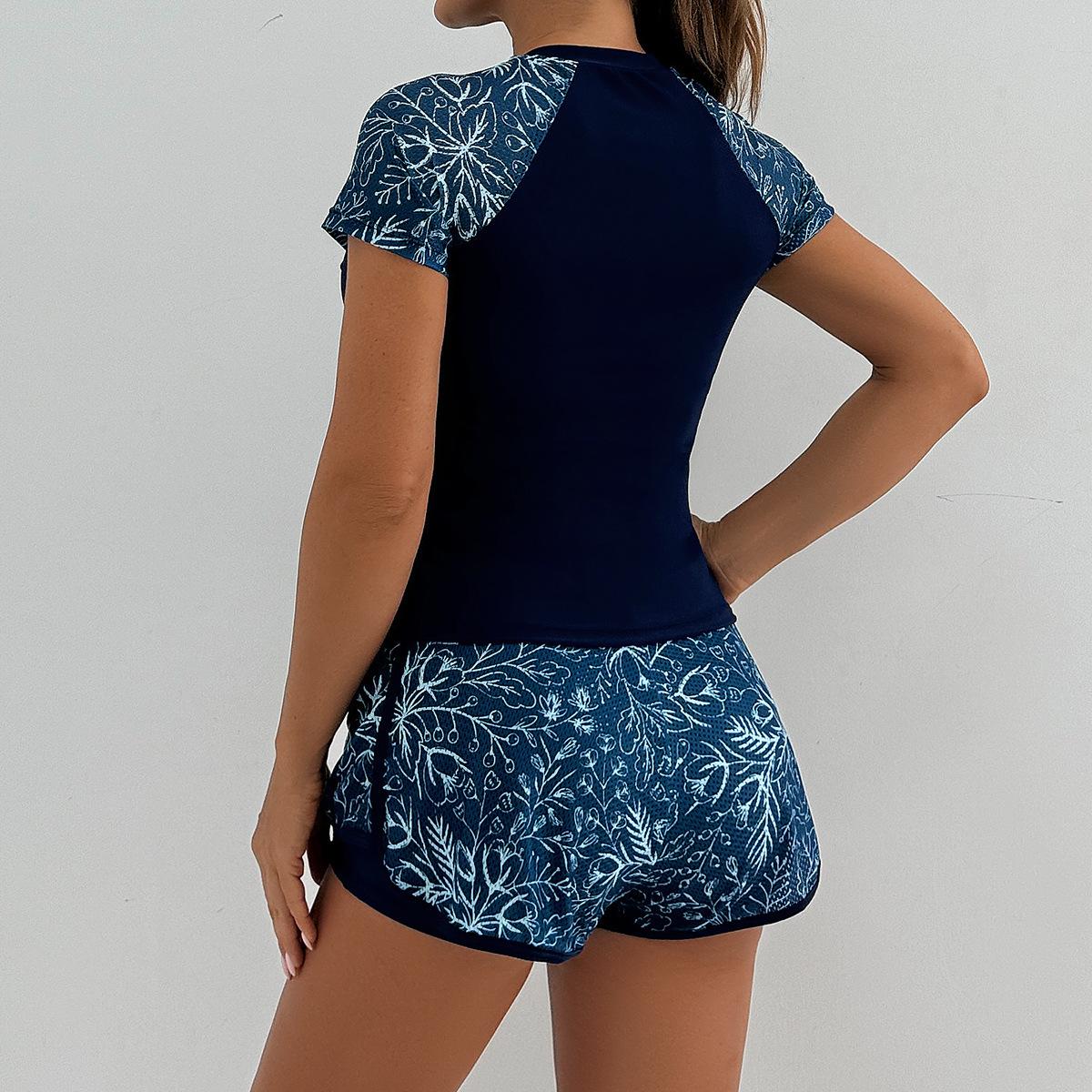Printed Tankini Women Two Piece Swim Set Sexy Sport Bathing Suit For Beach