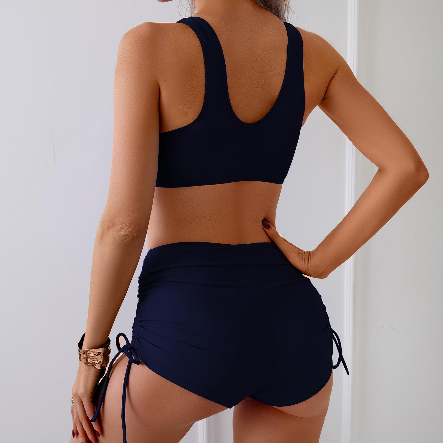 (image for) Women Solid Color Sexy Two Piece Bikini Swimsuit