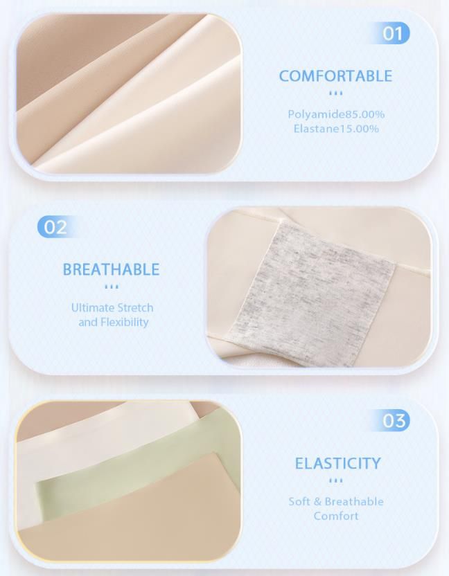(image for) Women's Mid-Rise Seamless Boyshort Safety Panties 100% Cotton Crotch Breathable No-Show Solid Color Under-Dress Everyday Underwear