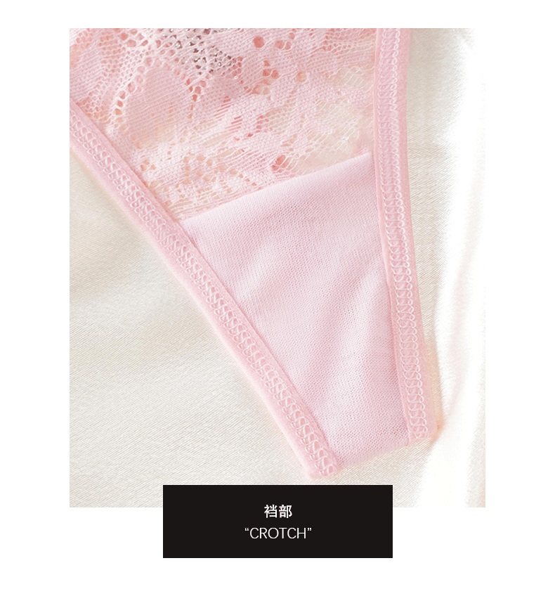 (image for) Women Low Rise Full Floral Lace Thong Panties 100% Cotton Crotch Breathable Butt Lifting Soft Nylon Comfortable Everyday Romantic Intimates