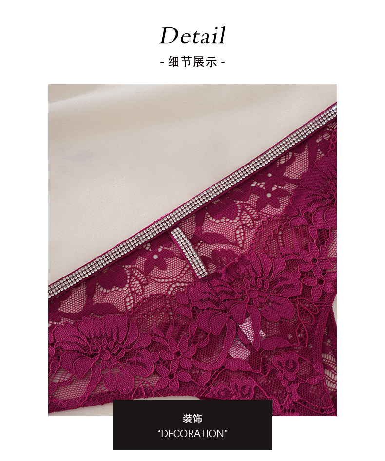 (image for) Women Mid Rise Full Floral Lace Thong Panties 100% Cotton Crotch High Stretch Breathable Butt Lifting European Style Everyday Intimates