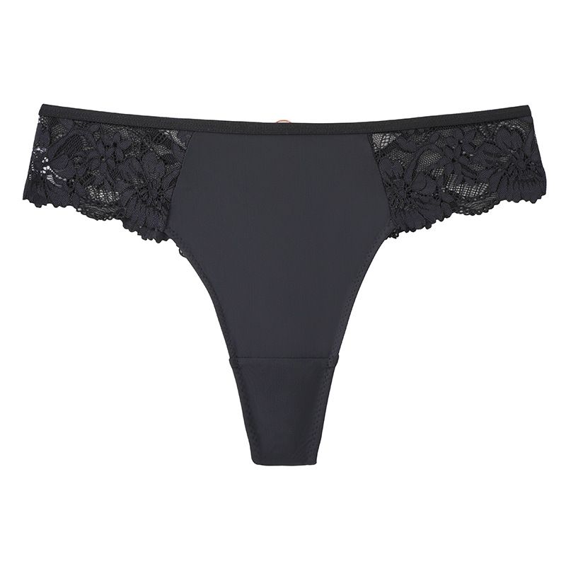 (image for) Women Floral Lace Side Cutout Mid Rise Brief Panties Seamless Breathable Butt Lifting Everyday Underwear