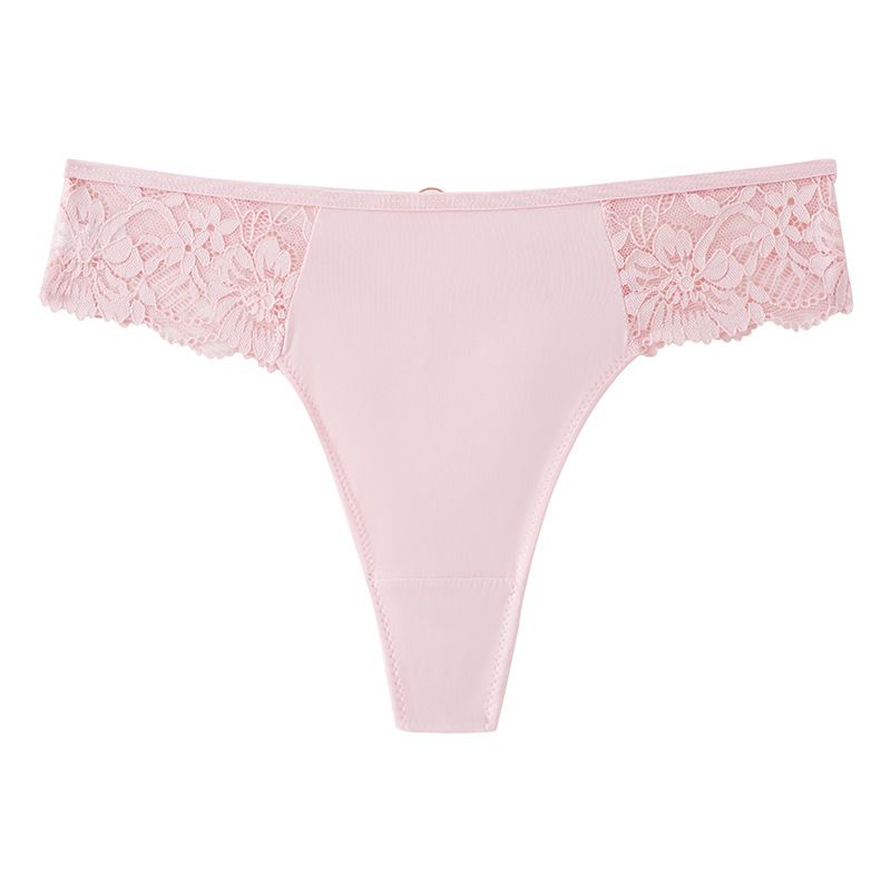 (image for) Women Floral Lace Side Cutout Mid Rise Brief Panties Seamless Breathable Butt Lifting Everyday Underwear