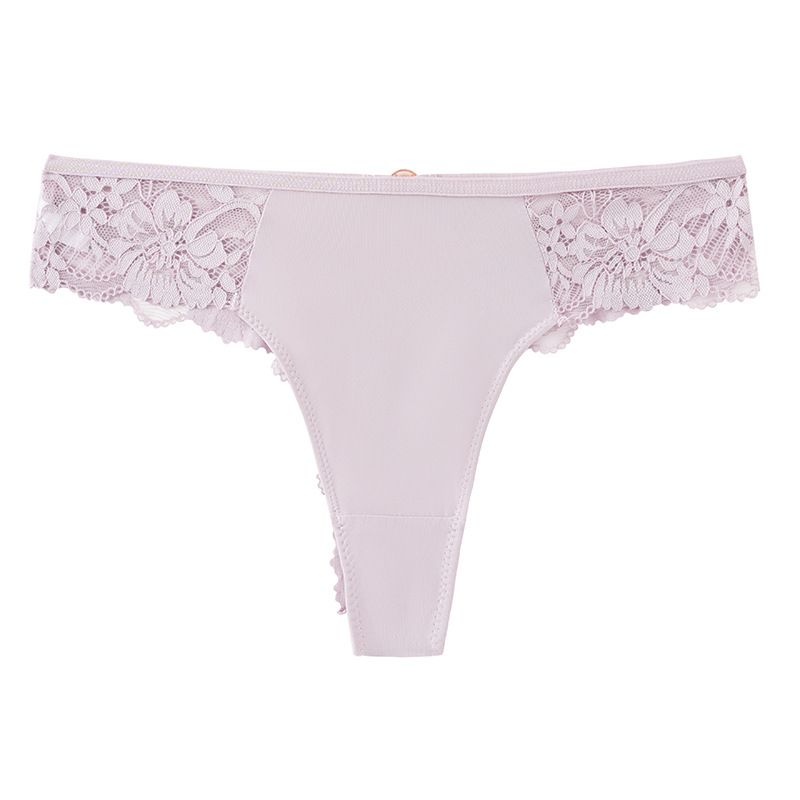 (image for) Women Floral Lace Side Cutout Mid Rise Brief Panties Seamless Breathable Butt Lifting Everyday Underwear
