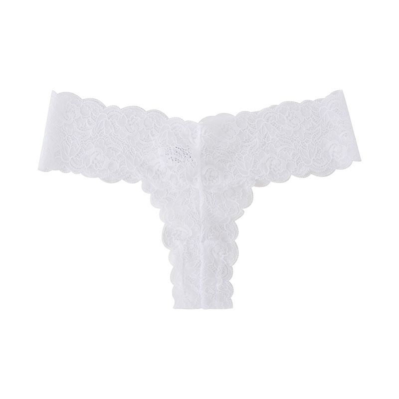(image for) Women Full Lace Hollow Out Low Rise Thong Panties Seamless Breathable Comfort Sport Sexy Everyday Intimates