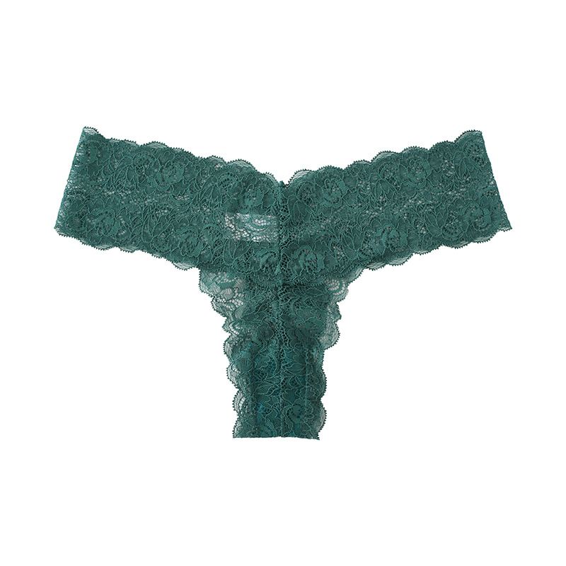 (image for) Women Full Lace Hollow Out Low Rise Thong Panties Seamless Breathable Comfort Sport Sexy Everyday Intimates