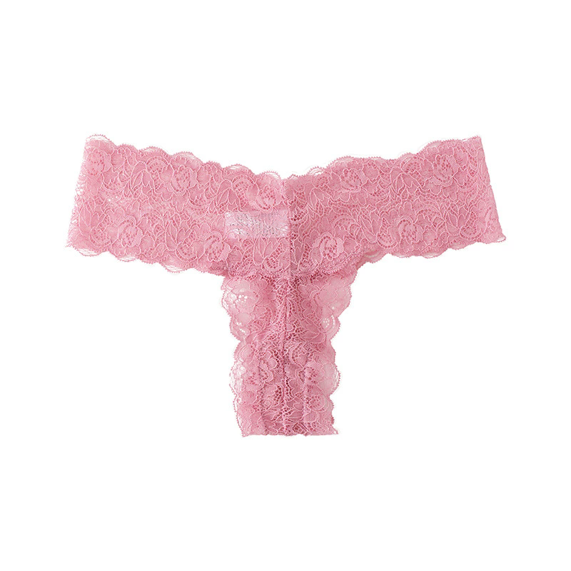 (image for) Women Full Lace Hollow Out Low Rise Thong Panties Seamless Breathable Comfort Sport Sexy Everyday Intimates