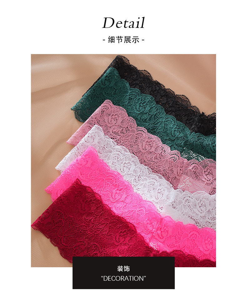 (image for) Women Full Lace Hollow Out Low Rise Thong Panties Seamless Breathable Comfort Sport Sexy Everyday Intimates