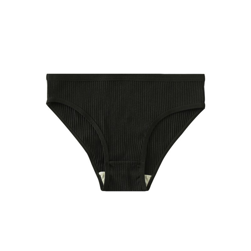 (image for) Women's Mid-Rise Ribbed Cotton Briefs 40-Count High Cotton Content Soft Breathable No-Show Butt Lifting Solid Color Everyday Panties