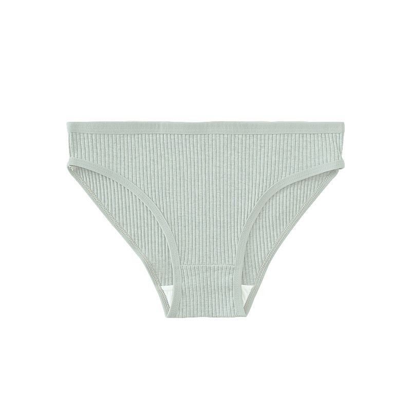 (image for) Women's Mid-Rise Ribbed Cotton Briefs 40-Count High Cotton Content Soft Breathable No-Show Butt Lifting Solid Color Everyday Panties
