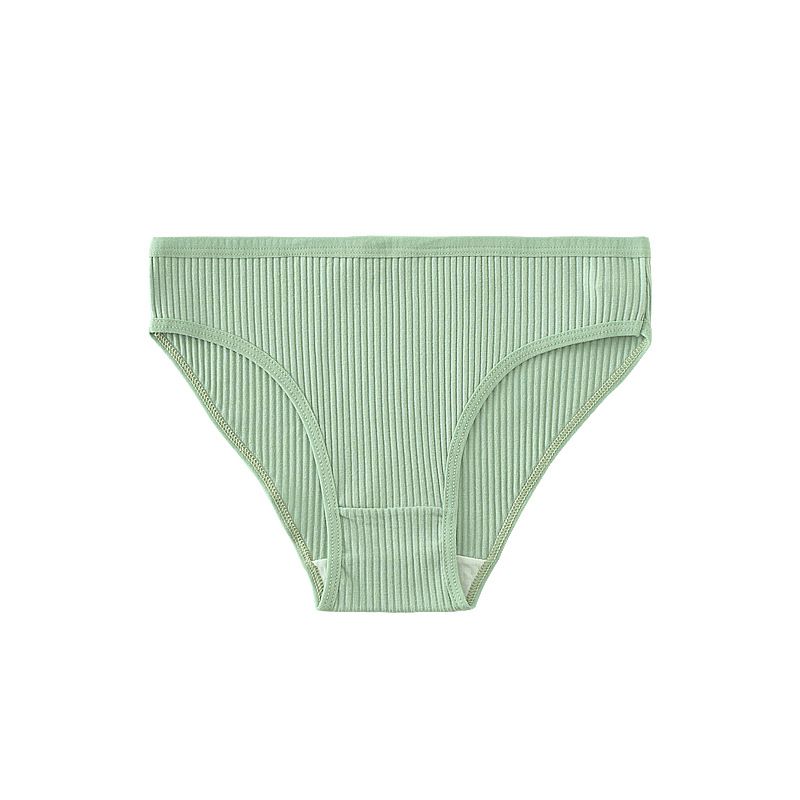 (image for) Women's Mid-Rise Ribbed Cotton Briefs 40-Count High Cotton Content Soft Breathable No-Show Butt Lifting Solid Color Everyday Panties