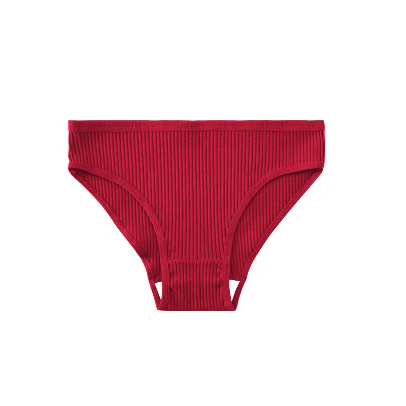 (image for) Women's Mid-Rise Ribbed Cotton Briefs 40-Count High Cotton Content Soft Breathable No-Show Butt Lifting Solid Color Everyday Panties
