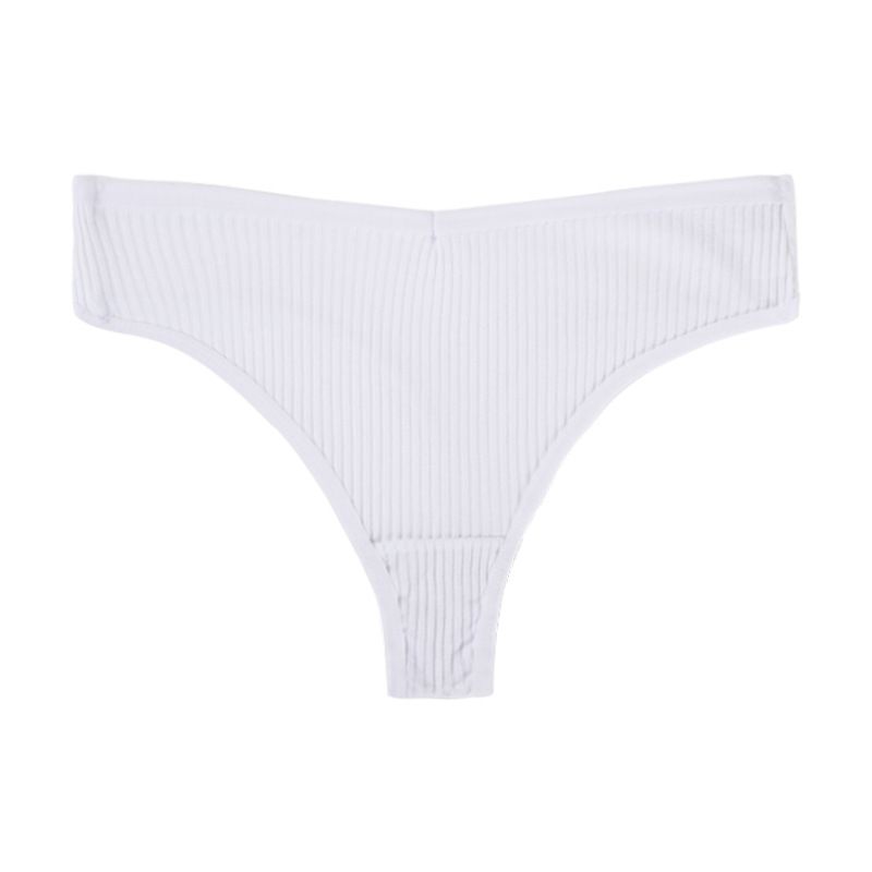 (image for) Women Low Rise Ribbed Cotton Thong Panties 95%-100% Cotton Crotch Breathable No-Show Butt Lifting Soft 40-Count Knit Everyday Intimates