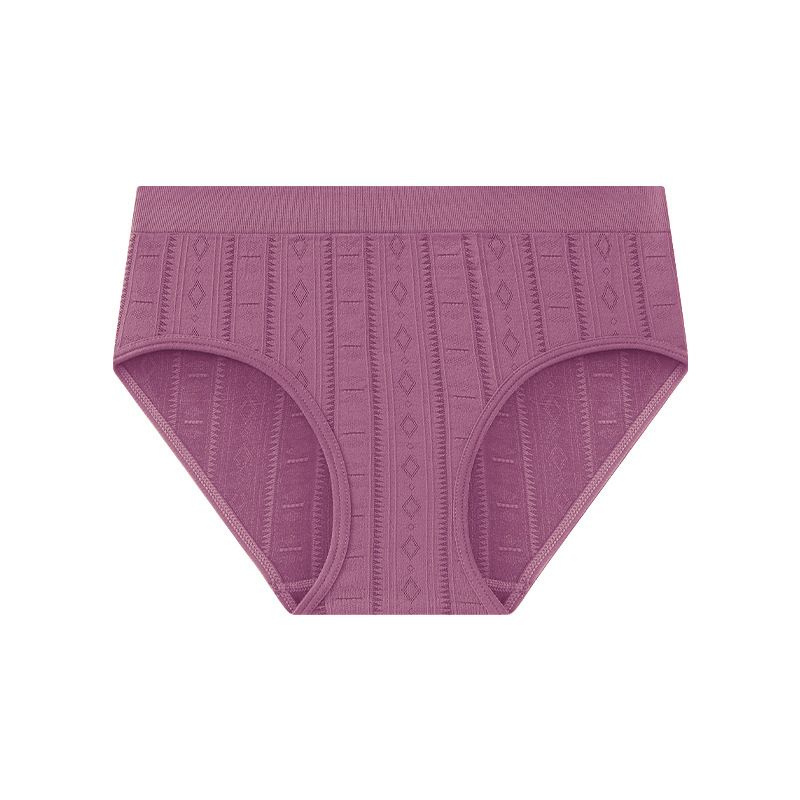 (image for) Women's Mid-Rise Seamless Thin Knit Briefs Cotton Blend Crotch Breathable Tummy Control Butt Lifting No-Show Anti-Leak Everyday Panties