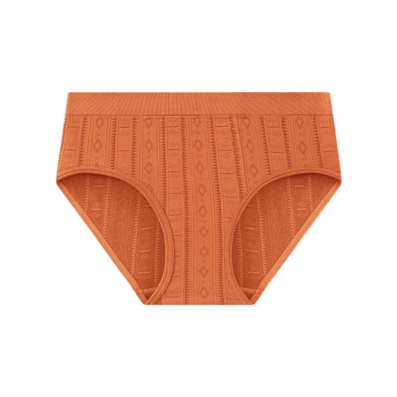 (image for) Women's Mid-Rise Seamless Thin Knit Briefs Cotton Blend Crotch Breathable Tummy Control Butt Lifting No-Show Anti-Leak Everyday Panties
