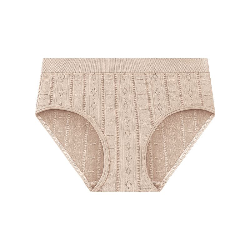 (image for) Women's Mid-Rise Seamless Thin Knit Briefs Cotton Blend Crotch Breathable Tummy Control Butt Lifting No-Show Anti-Leak Everyday Panties