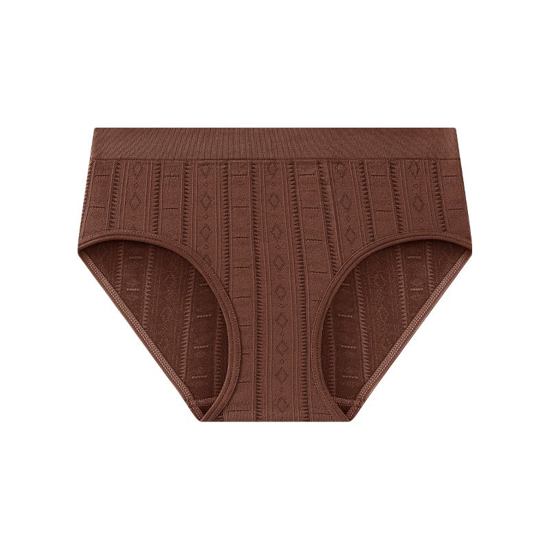 (image for) Women's Mid-Rise Seamless Thin Knit Briefs Cotton Blend Crotch Breathable Tummy Control Butt Lifting No-Show Anti-Leak Everyday Panties