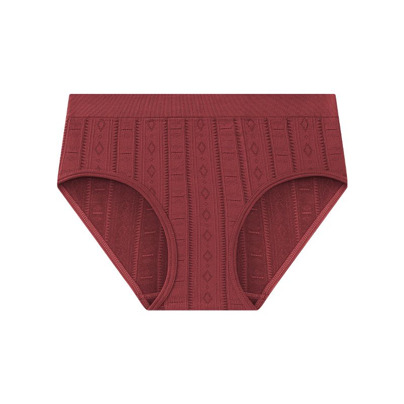 (image for) Women's Mid-Rise Seamless Thin Knit Briefs Cotton Blend Crotch Breathable Tummy Control Butt Lifting No-Show Anti-Leak Everyday Panties