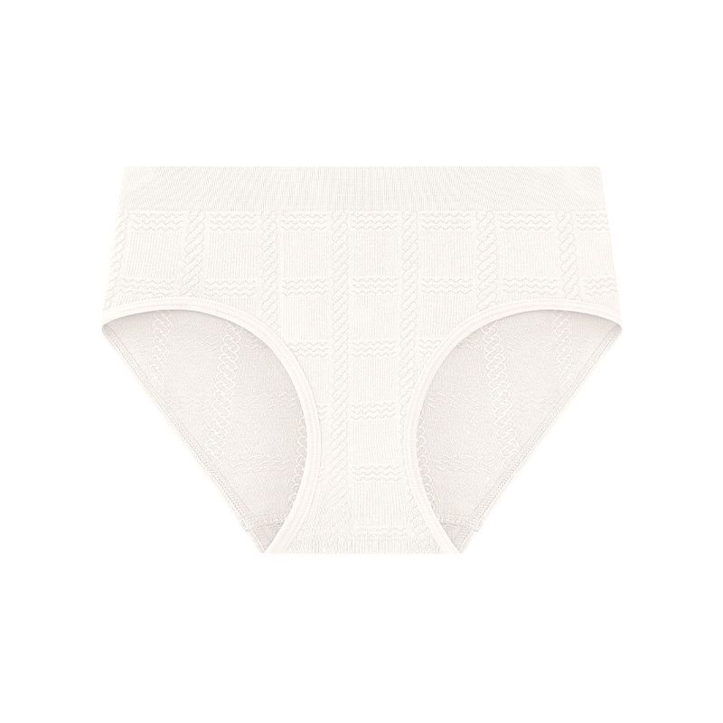 (image for) Women's Mid-Rise Seamless Tummy Control Triangle Briefs Quick Dry Breathable No-Show Solid Color Comfortable Everyday Panties