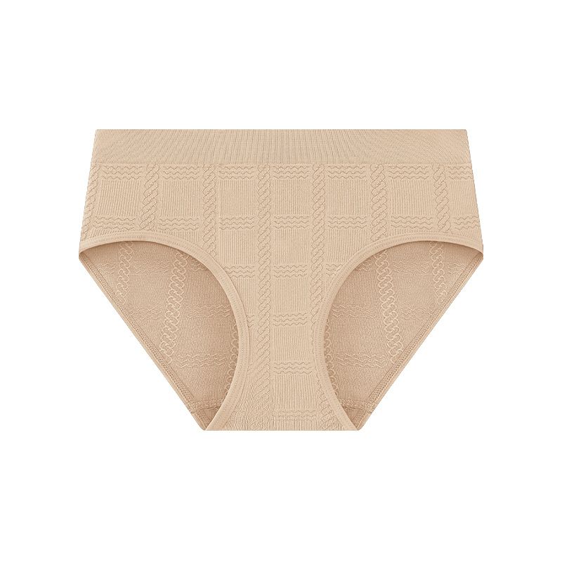 (image for) Women's Mid-Rise Seamless Tummy Control Triangle Briefs Quick Dry Breathable No-Show Solid Color Comfortable Everyday Panties