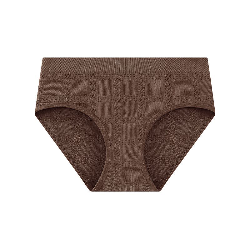 (image for) Women's Mid-Rise Seamless Tummy Control Triangle Briefs Quick Dry Breathable No-Show Solid Color Comfortable Everyday Panties