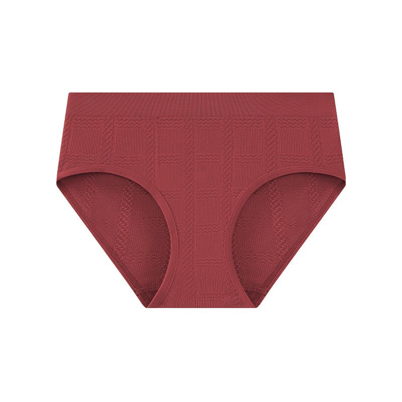 (image for) Women's Mid-Rise Seamless Tummy Control Triangle Briefs Quick Dry Breathable No-Show Solid Color Comfortable Everyday Panties