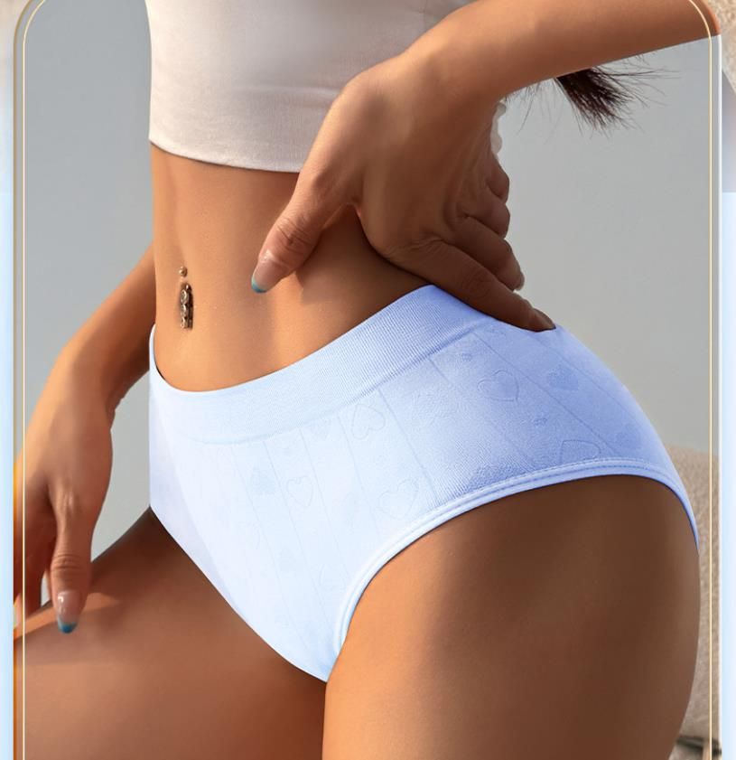 (image for) Women's Mid-Rise Seamless Tummy Control Triangle Briefs Butt Lifting No-Show Soft Stretch Knit Everyday Panties