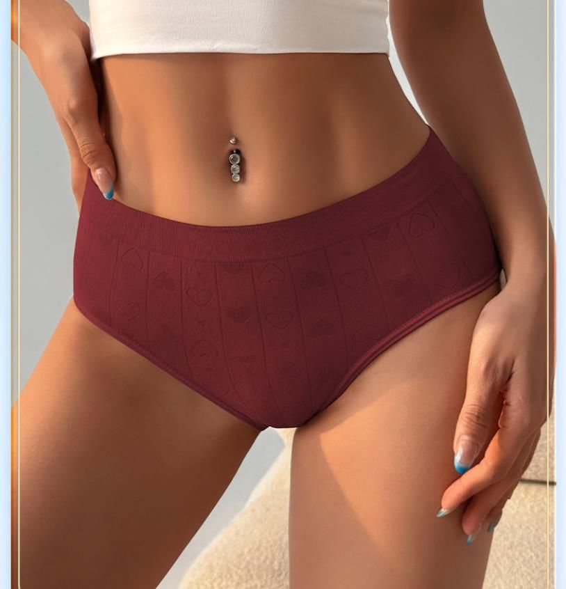 (image for) Women's Mid-Rise Seamless Tummy Control Triangle Briefs Butt Lifting No-Show Soft Stretch Knit Everyday Panties