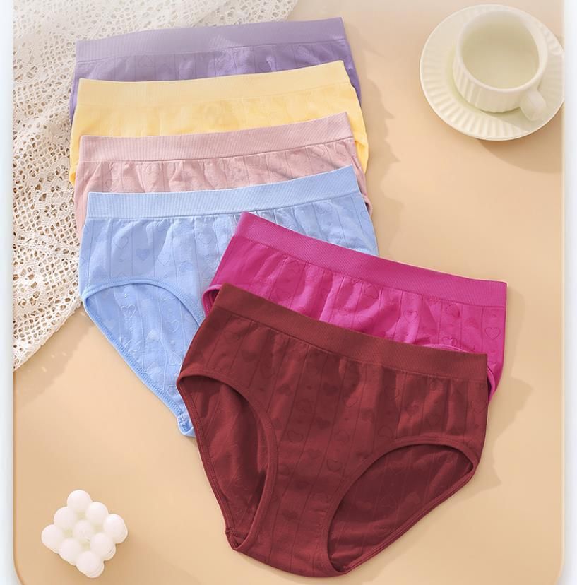 (image for) Women's Mid-Rise Seamless Tummy Control Triangle Briefs Butt Lifting No-Show Soft Stretch Knit Everyday Panties