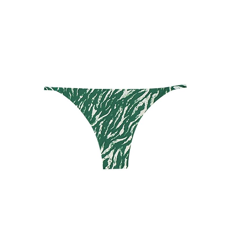 (image for) Women Low Rise Camouflage Print Seamless Ice Silk Thong Panties 80%-90% Cotton Crotch Breathable No-Show Sport Plus Size Everyday Intimates
