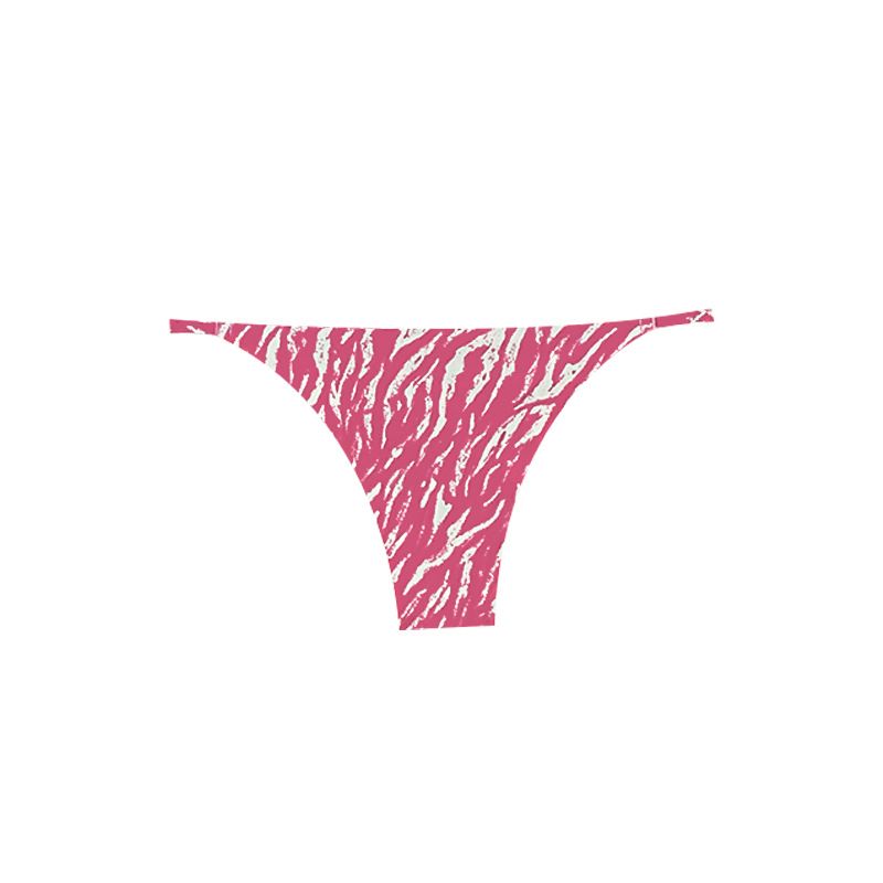(image for) Women Low Rise Camouflage Print Seamless Ice Silk Thong Panties 80%-90% Cotton Crotch Breathable No-Show Sport Plus Size Everyday Intimates