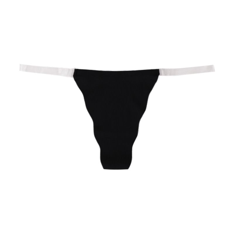 (image for) Women Low Rise Clear Strap Ice Silk Seamless Triangle Briefs Sexy No-Show Quick Dry Breathable Butt Lifting Sport Everyday Underwear