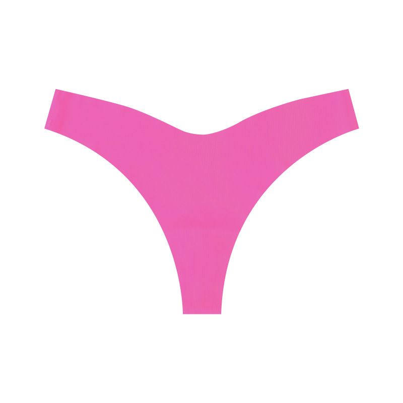 (image for) Women Low Rise V-Cut Narrow Waist Ice Silk Thong Panties 90%-95% Cotton Crotch Quick Dry Breathable No-Show Sport Everyday Intimates