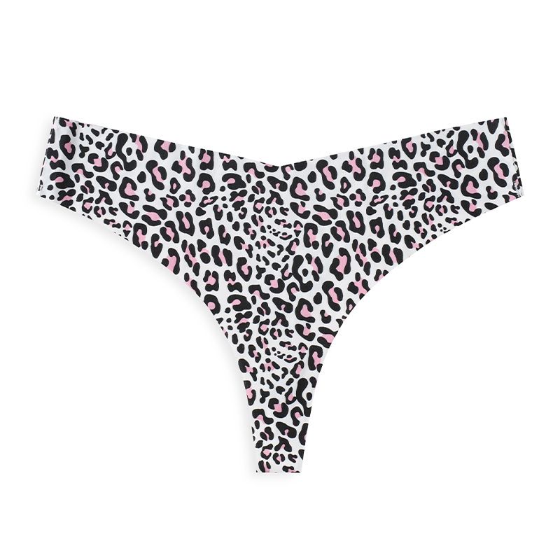(image for) Women Leopard Zebra Animal Print Low Rise Bikini Brief Panties Anti-Exposure Breathable Nylon Beach Swimwear Bottoms