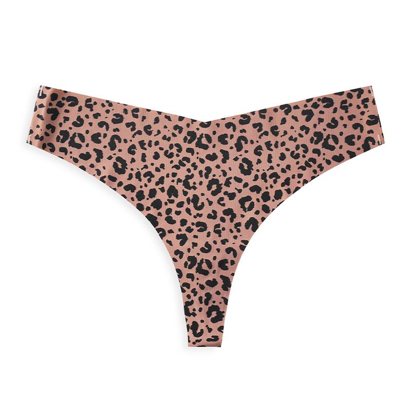 (image for) Women Leopard Zebra Animal Print Low Rise Bikini Brief Panties Anti-Exposure Breathable Nylon Beach Swimwear Bottoms