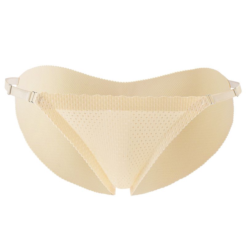 (image for) Women Low Rise Padded Butt Lifter Thong Panties 100% Cotton Crotch Seamless Peach Butt Shaping Enhancer Breathable Shapewear Intimates