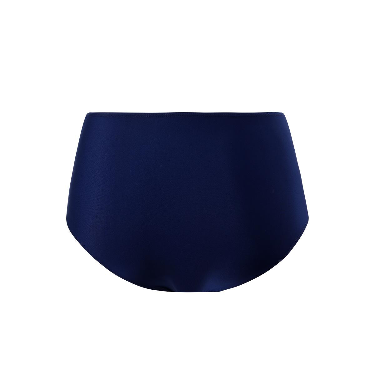 (image for) Women High‑Waist Ruched Bikini Bottom Solid Swim Brief S‑3XL