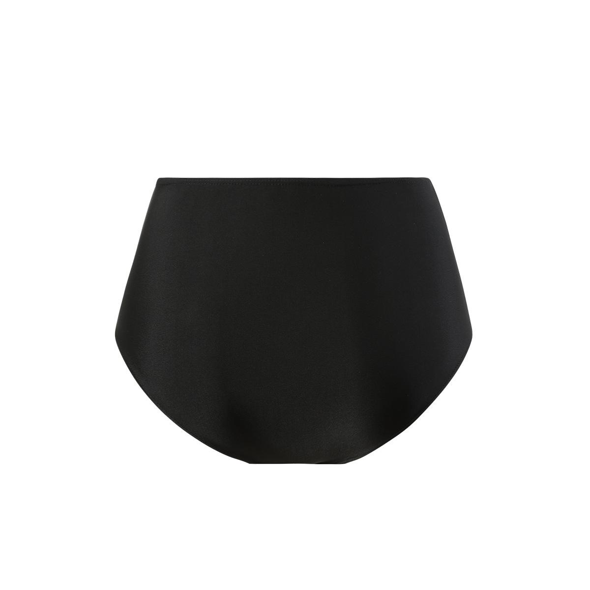 (image for) Women High‑Waist Ruched Bikini Bottom Solid Swim Brief S‑3XL