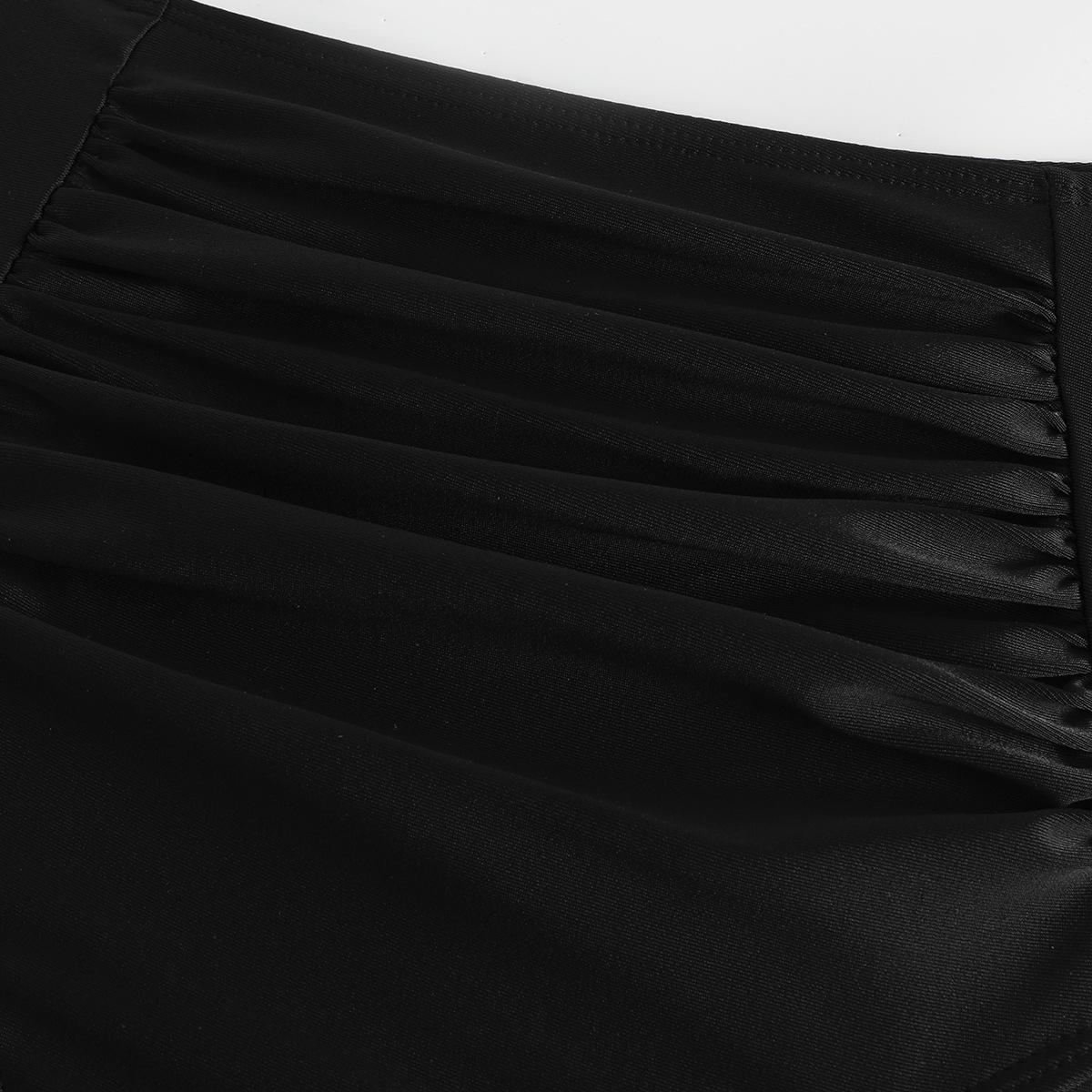(image for) Women High‑Waist Ruched Bikini Bottom Solid Swim Brief S‑3XL