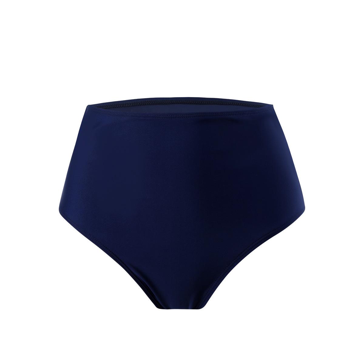 (image for) Women Solid High‑Cut Bikini Bottom Swim Briefs S‑XXXL