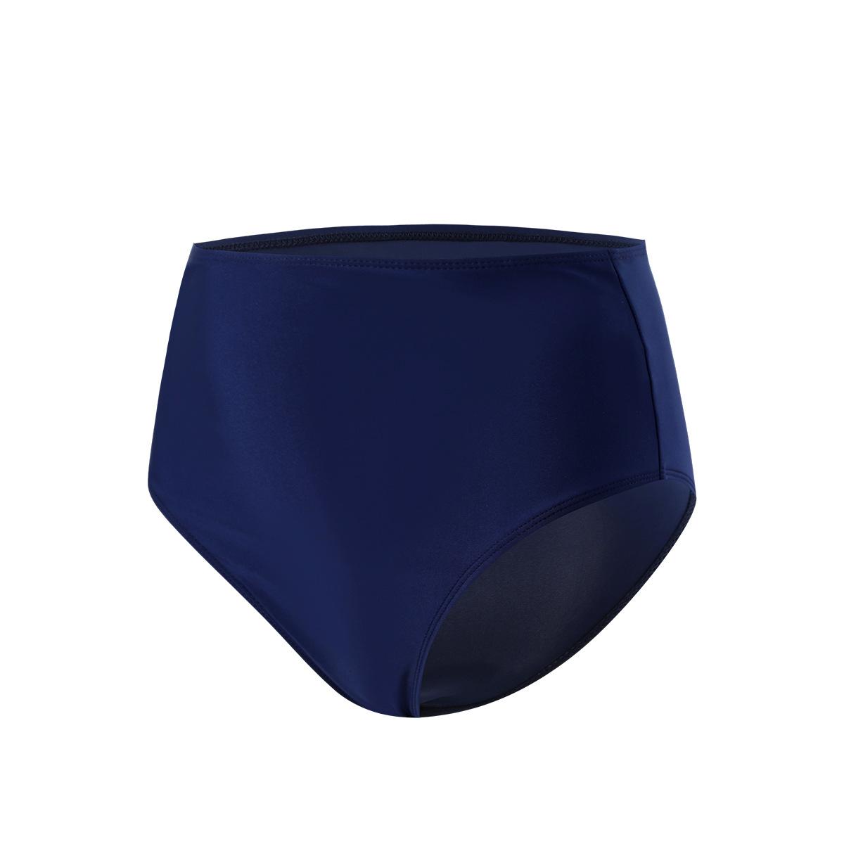(image for) Women Solid High‑Cut Bikini Bottom Swim Briefs S‑XXXL