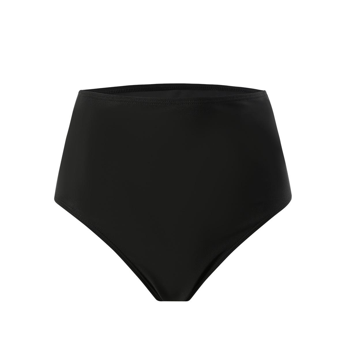 (image for) Women Solid High‑Cut Bikini Bottom Swim Briefs S‑XXXL