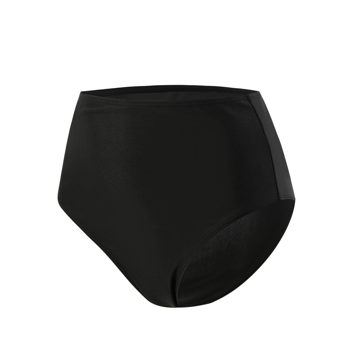 (image for) Women Solid High‑Cut Bikini Bottom Swim Briefs S‑XXXL